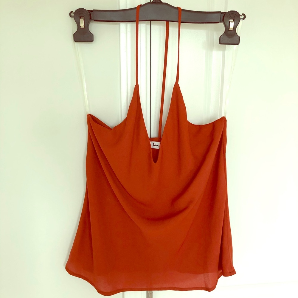 NWOT cute top in burnt orange size S